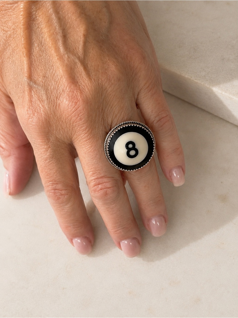Sterling Silver 8-Ball Ring & Pendant Set – New Boutique Item 🎱 - Picture 8 of 8